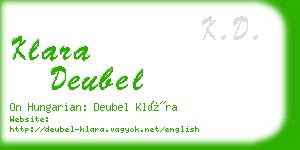 klara deubel business card